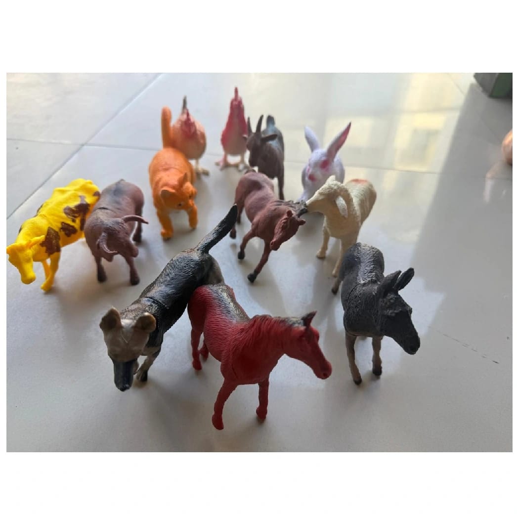 Sajha24 Domestic Animal Toy Set For Kids Pack Of 8 Pieces - image 2