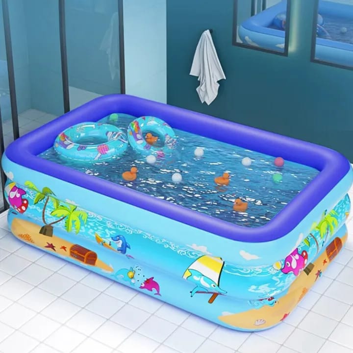 Inflatable Family Swimming Pool Large Capacity Outdoor Swimming Pool 200cm - image 1