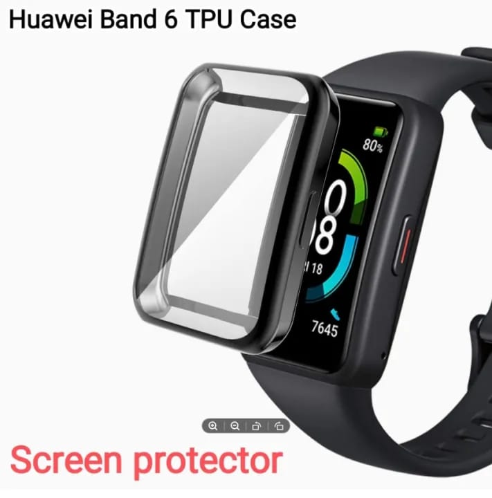 Flexible Silicone TPU Full Protection Case Cover for Huawei Band 6 - image 1