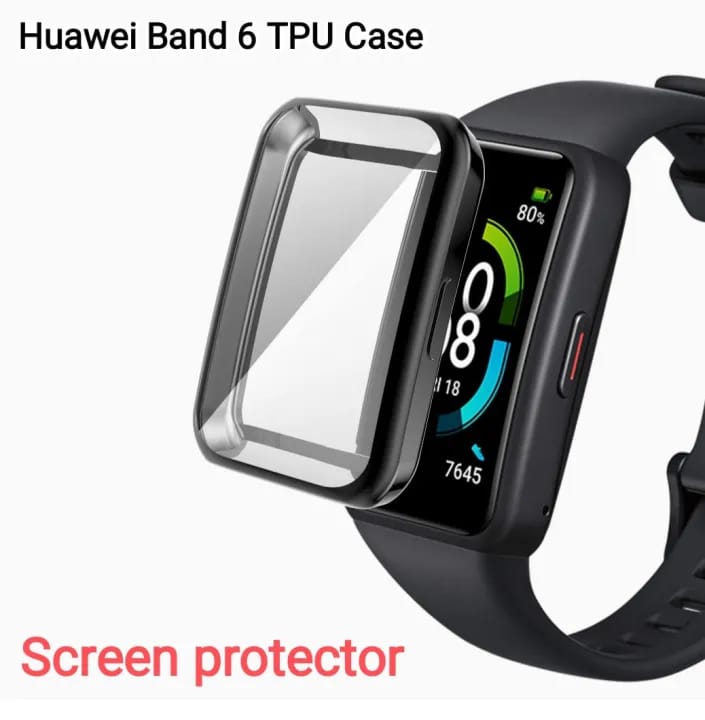 Flexible Silicone TPU Full Protection Case Cover for Huawei Band 6 - image 2