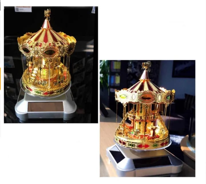 Solar Powered Rotating Jewellery Ring Bracelet Mobile Phone Watch Display Stand | Auto Rotating Jewellery Display Stand - image 3