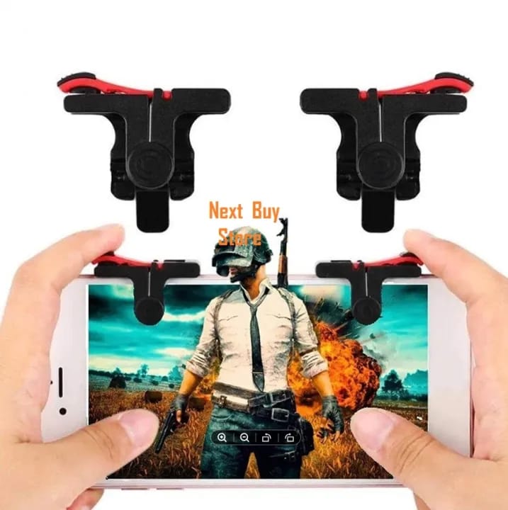 PUBG Mobile Controller Trigger for All Android and iOS Devices (Red Black) - image 1
