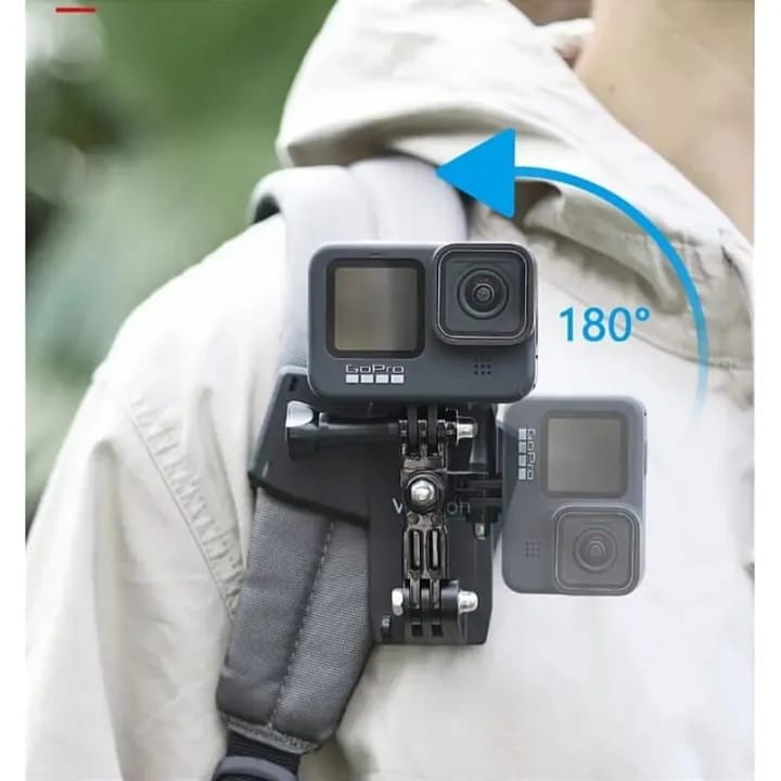 Go Pro Backpack Strap Mount, Adjustable Camera Shoulder Mount for GoPro And Action Camera - image 1