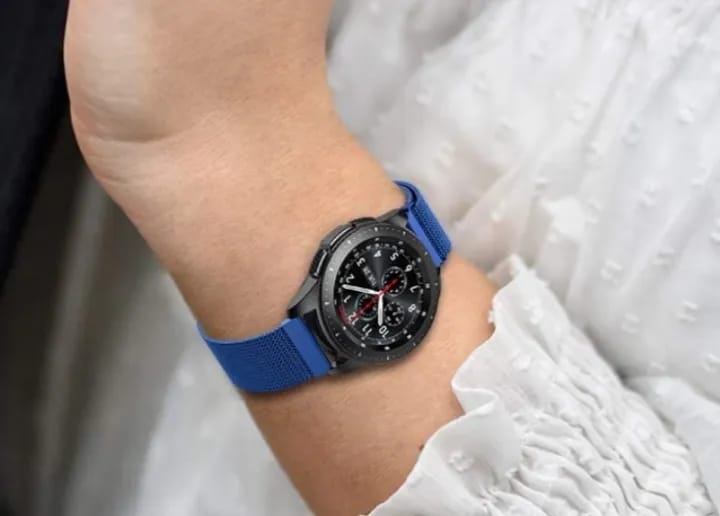 22mm Stainless Steel Magnetic Band Compatible with Smart Watch ( 22mm ) - image 4