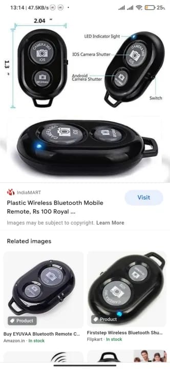 Selfie Bluetooth Remote For Smart Phone -Mobile - image 5