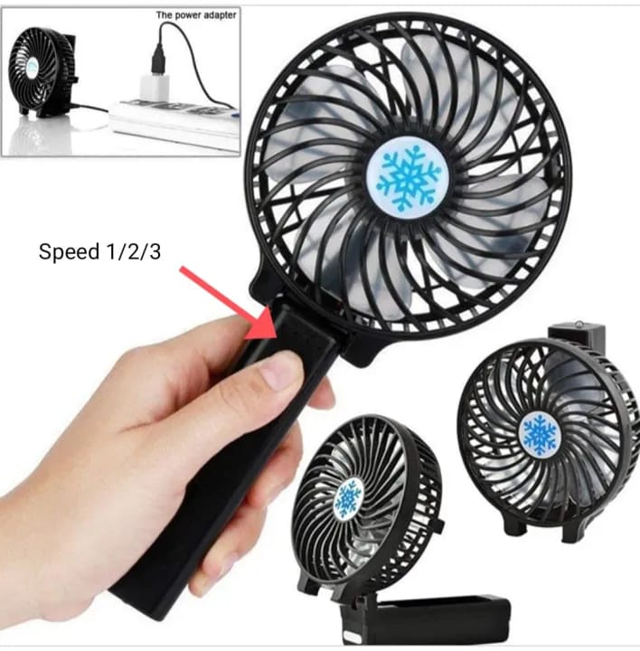 Mini Handy Foldable Portable Cooling Fan With Usb Rechargeable - image 1