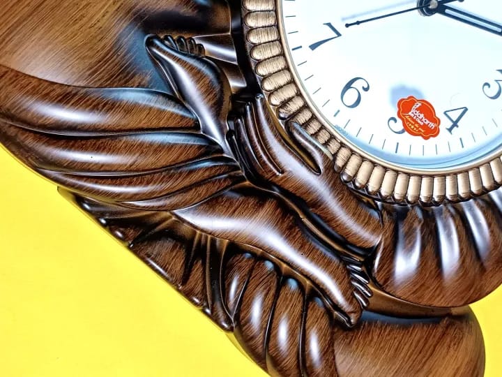 Big Size Idol Statue Wall Clock Plastic Buddha Designer Analogue Wall Clock for Home Living Room Bedroom Office - image 4