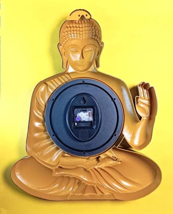 Big Size Idol Statue Wall Clock Plastic Buddha Designer Analogue Wall Clock for Home Living Room Bedroom Office - image 3