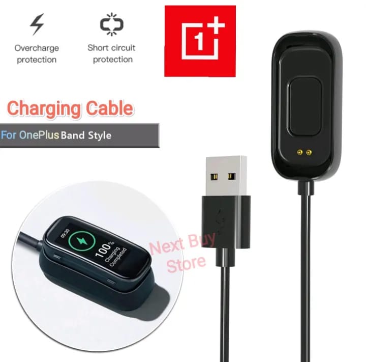 USB Charging Cable Adapter for OnePlus Smart Band-Black - image 2