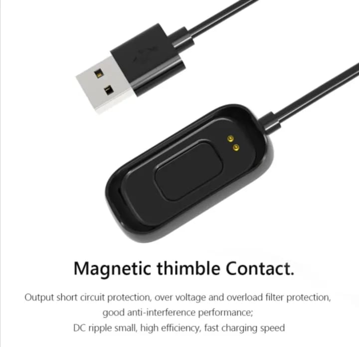USB Charging Cable Adapter for OnePlus Smart Band-Black - image 4