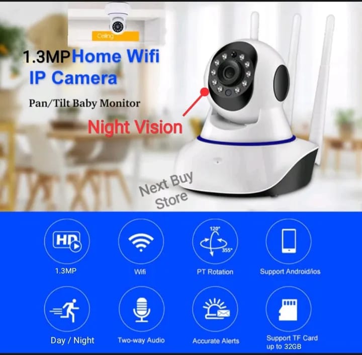HD 1080P Home Security IP Camera Wireless 2 Way Audio Camera Nanny CCTV Wifi Night Vision - image 1