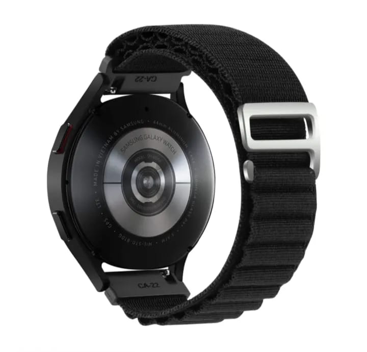 22mm Alpine Loop Band Compatible Sport Strap with Metal G‑Hook Replacement Wristband- Black - image 2