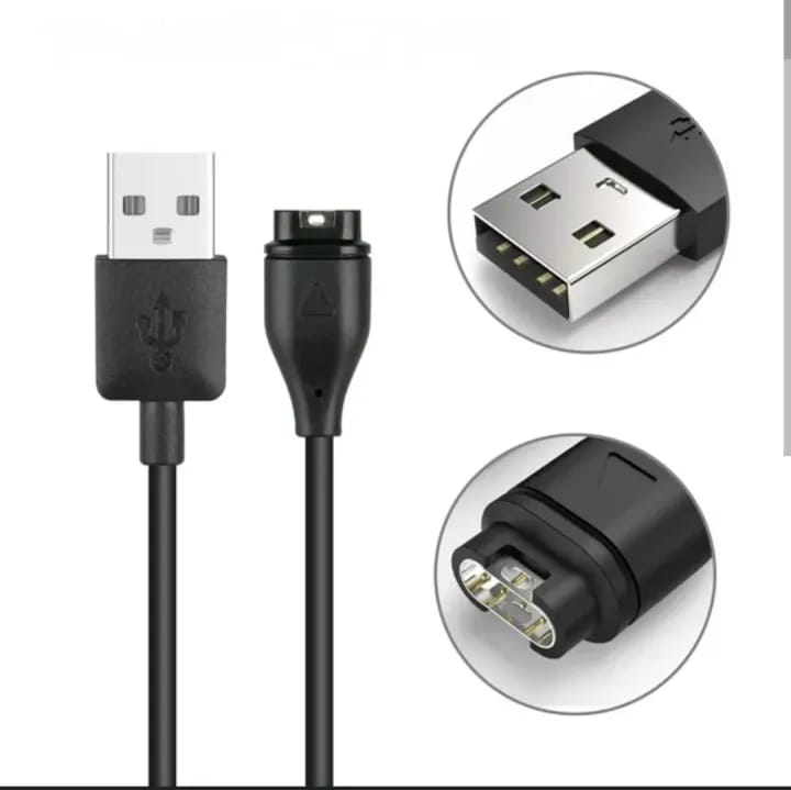 USB Charger Charging Cable for Garmin Vivoactive 3 4 4S/Fenix 5 5S 5X 6 6X/Quatix 5/Forerunner 935/Approach S60 X10/Vivo sport/Vivo move 3 3S LUXE - image 1