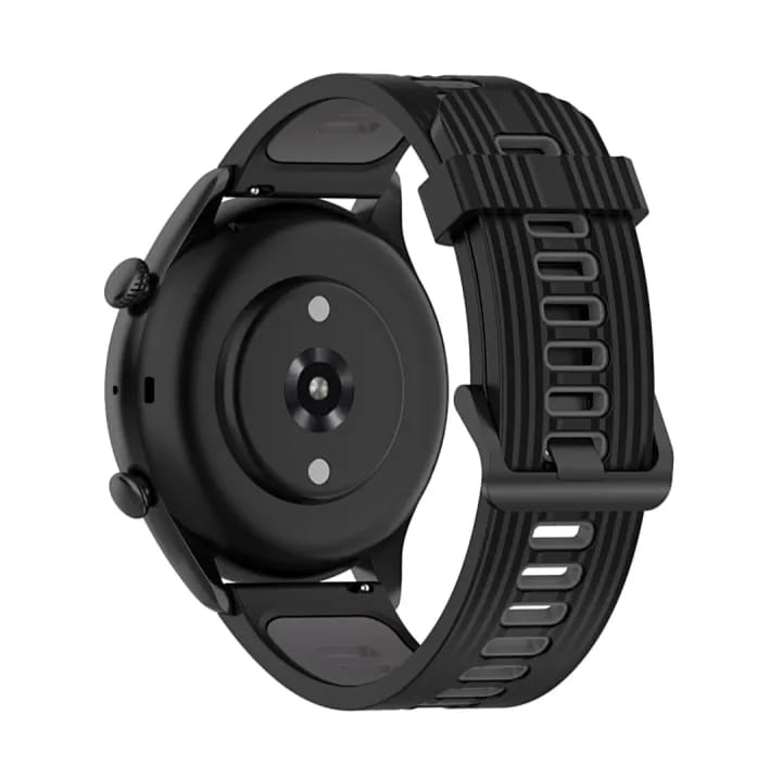 22mm Quick-Release Sports Silicone Band For Smart Watch -Black - image 4