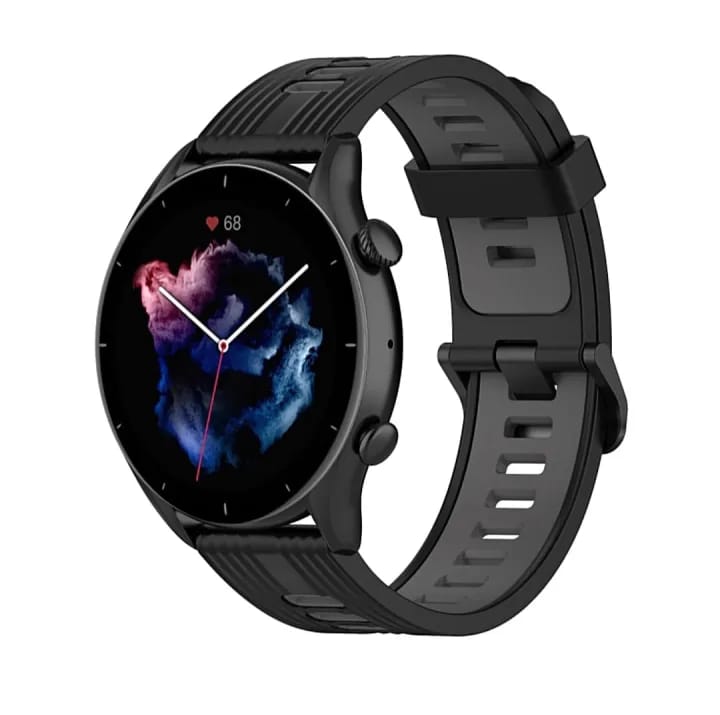 22mm Quick-Release Sports Silicone Band For Smart Watch -Black - image 5
