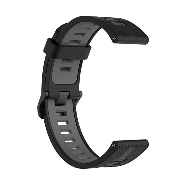 22mm Quick-Release Sports Silicone Band For Smart Watch -Black - image 3