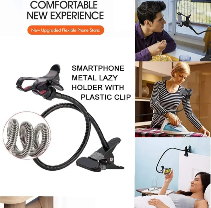 Metal Lazy Stand 360 Degree Adjustment Metal Mount for Smart Phone Mobile - image 1