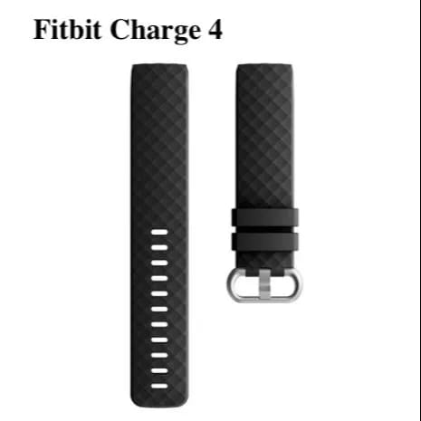 Silicone Strap Band For Fitbit Charge 4 -Black - image 1