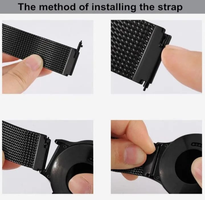 20mm Stainless Steel Magnetic Band Amazfit GTS 2 and Amazfit bip u /Bip u Pro - image 5
