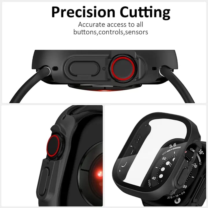 Hard PC Case Compatible with Apple Watch Ultra 49mm with 9H Tempered Glass Screen Protector, Full Coverage - image 3