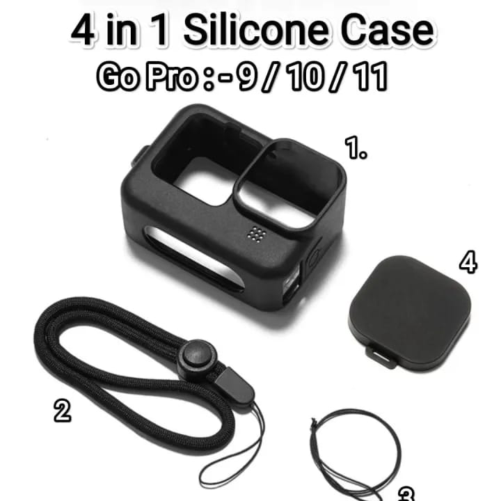 Protective Silicone Cover for GoPro Hero 11 Black with lens Cap - image 1