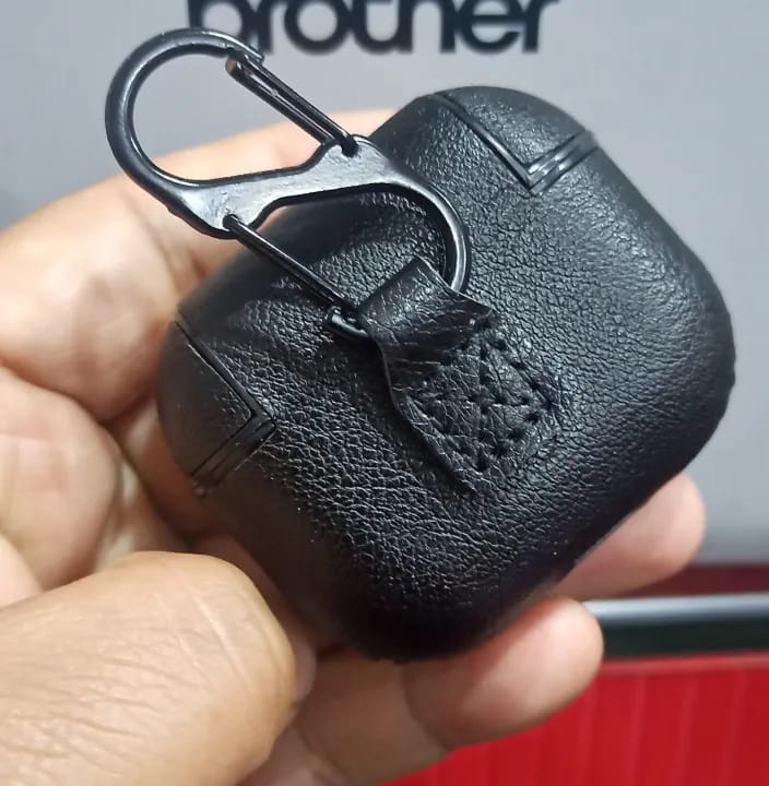PU Leather Case for Airpods 3 Luxury Protective Cover with Anti-lost Buckle - image 3