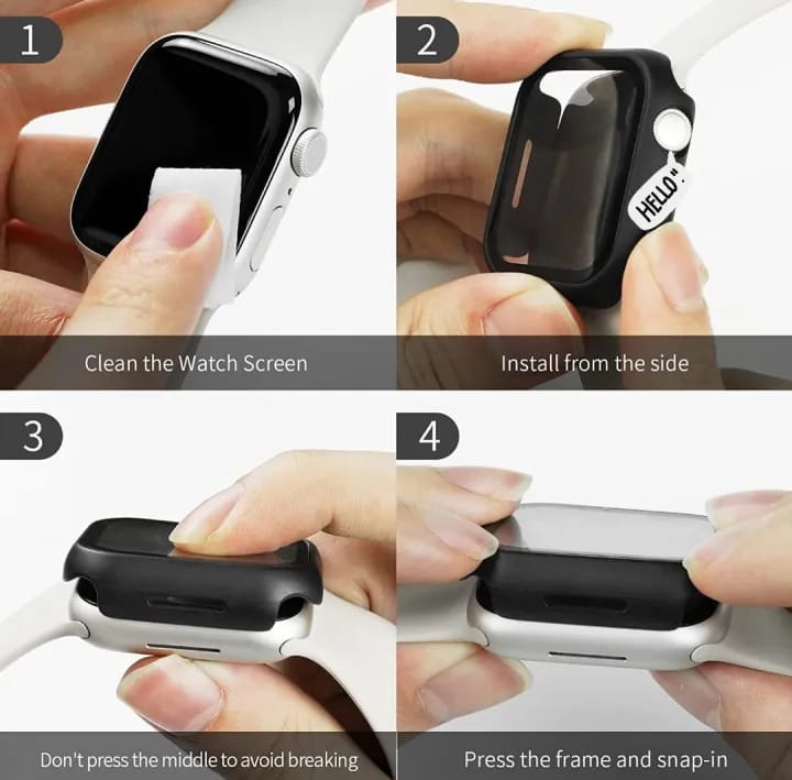 Apple Watch Series 7 45mm Case with Screen Protector,Hard PC Bumper Cover for Men Women Sports Protective Case - image 4