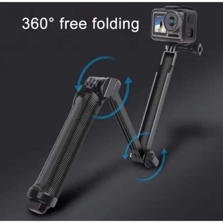 3 Way Grip Waterproof Selfie Stick Tripod Go Pro Hero 8 7 6 5 4 Session and Action camera - image 1