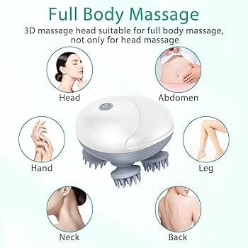 Muscle Vibration 4 Head Smart Electric Scalp Massager , 3 Modes Head And Body Massager - image 3