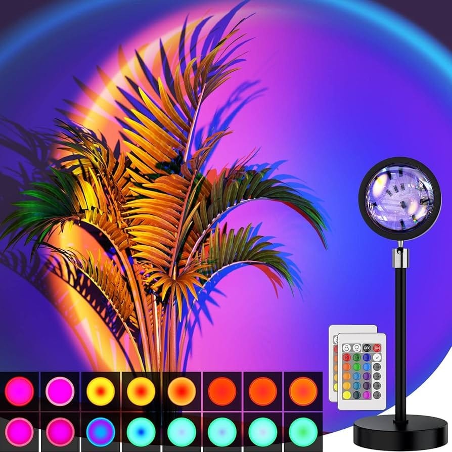RGB 16 Color USB Sunset Projection Lamp - image 1