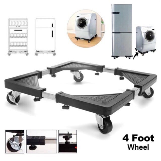 Multifunction Movable Washing Machine Base Fridge Stand Holder Refrigerator Trolley - image 2