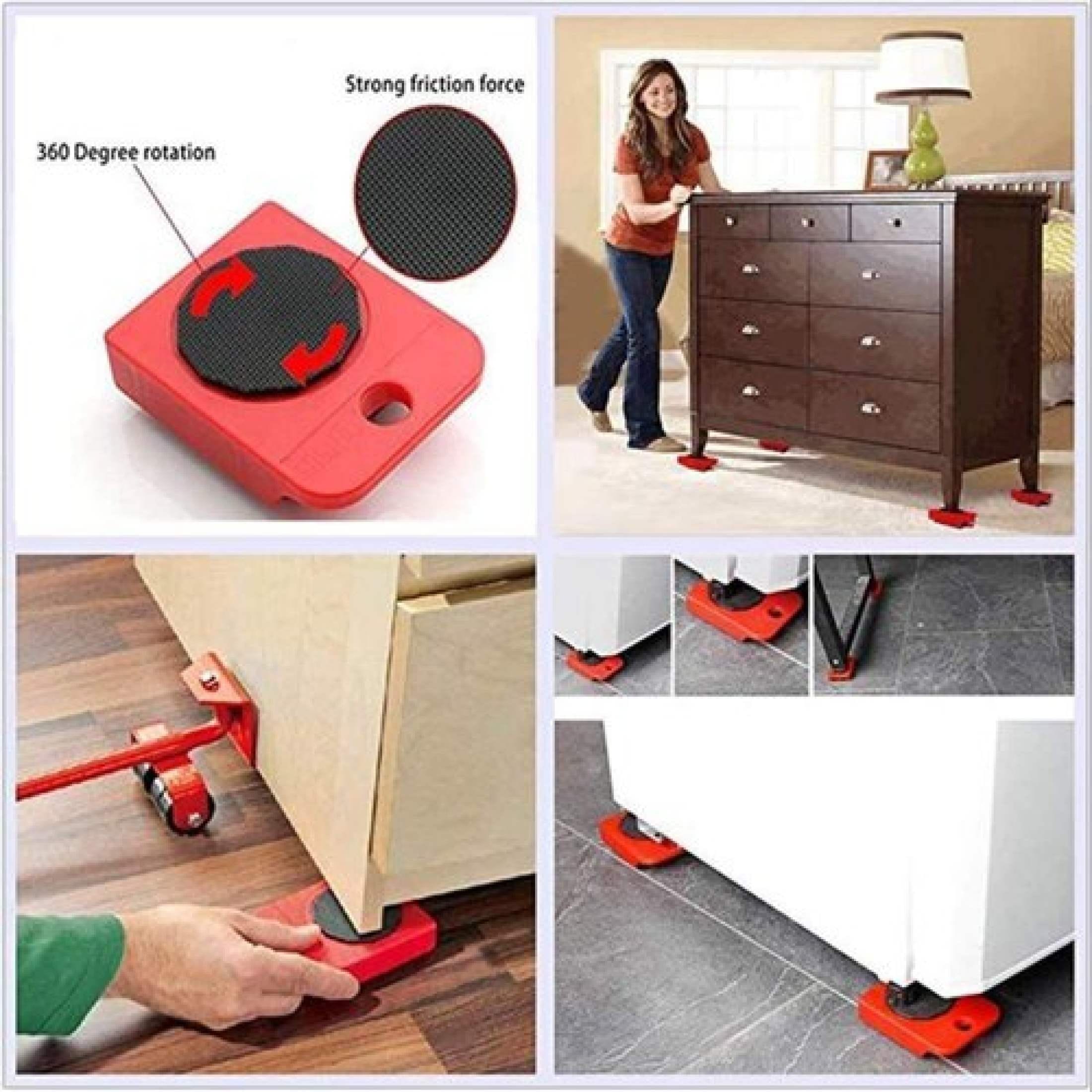 5 In 1 Household Furniture Mover Lifter Heavy Furniture & Appliance Lifting Tools Moving Sliders Mover Transport Set - image 3