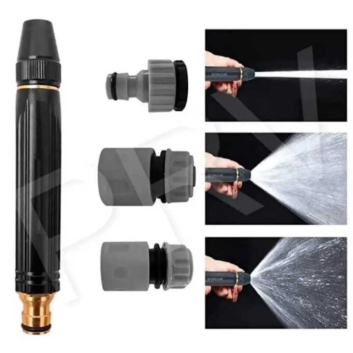 Tripple Socket Car Wash Water Gun High Pressure Faucet Spray Gun Water Jet Pipe Connector Adjustable Adapter - Water Gun | - image 2