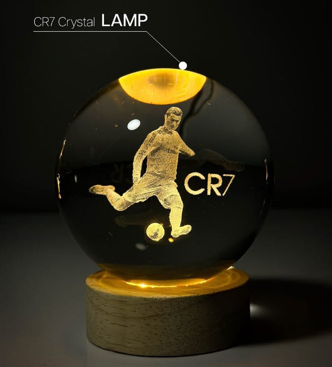 3D Decor Crystal Ball Night Light Starry Lamp LED Night Light Cr7 Cristiano Ronaldo - image 2
