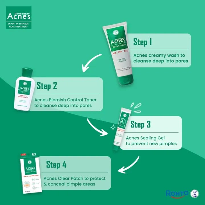 Rohto Mentholatum Acnes Creamy Face Wash For Acne And Pimple Treatment 100g - image 3