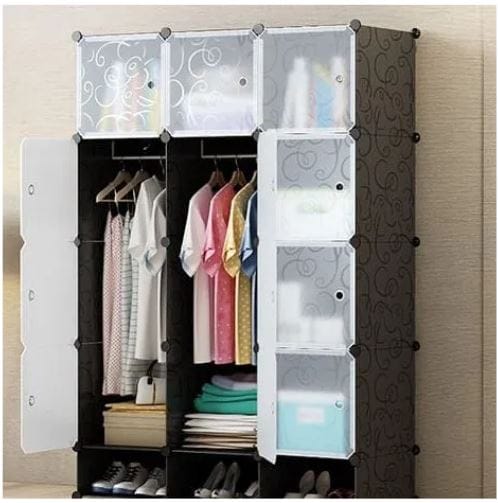 Cabinet 12 Cube Wardrobe Organizer With Hanger - image 1