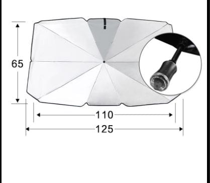 Car Windshield Sunshade Umbrella Foldable Sun Visor UV Block Car Parasol with Broken Window Head - image 4