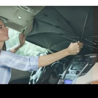 Car Windshield Sunshade Umbrella Foldable Sun Visor UV Block Car Parasol with Broken Window Head - image 1