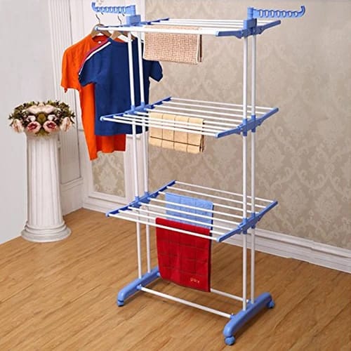 Heavy Duty Stainless Steel Double Pole Foldable Cloth Dryer/Clothes Drying Stand / by shreena online store - image 2