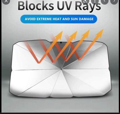 Car Windshield Sunshade Umbrella Foldable Sun Visor UV Block Car Parasol with Broken Window Head - image 5