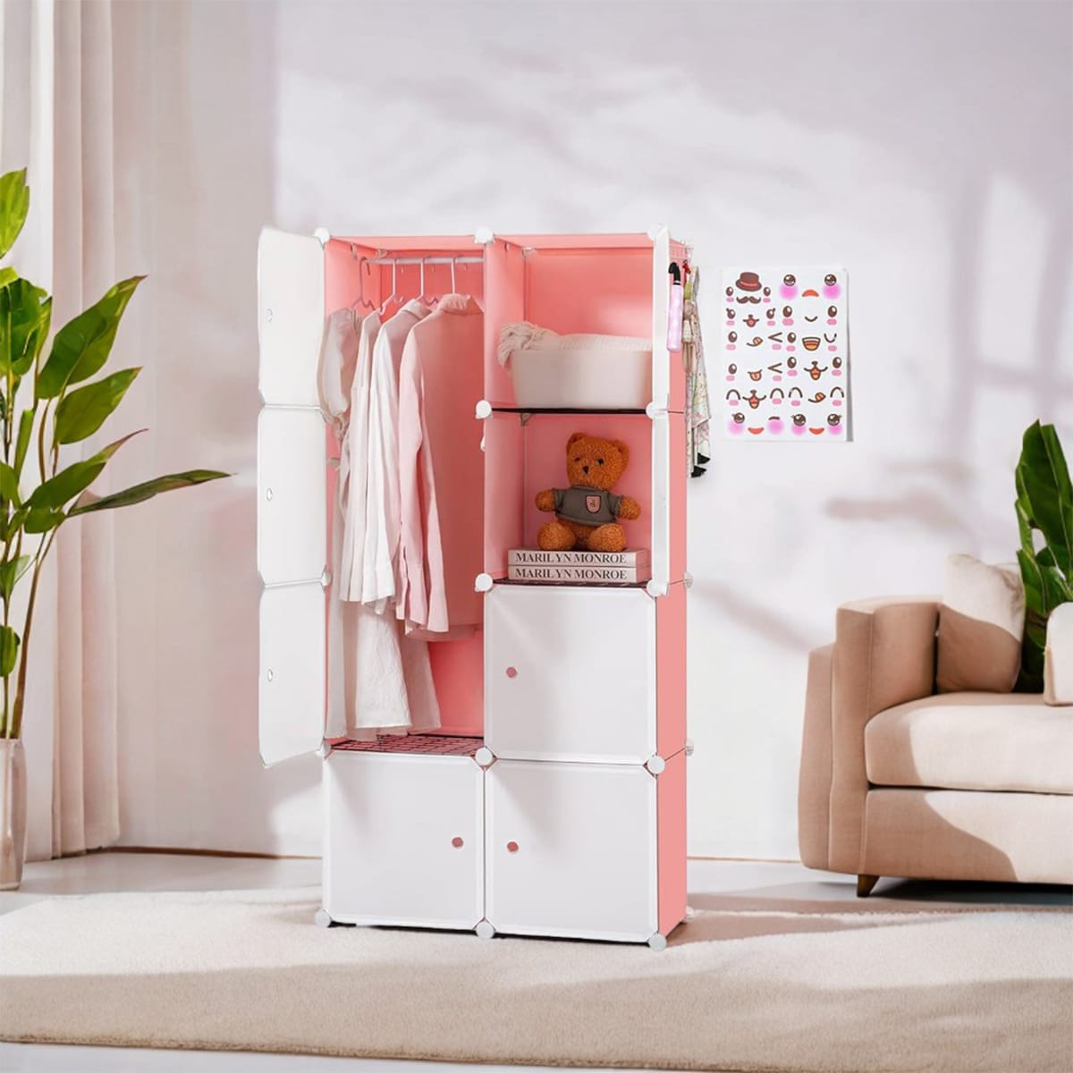 Diamond Grade Diy Portable Closet Wardrobe Bedroom Storage Organizer With Doors - image 1