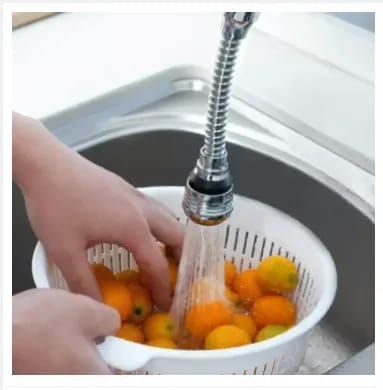 Stainless Steel Turbo Flex 360 Sink Faucet Extension Part Sprayer Jet Stream Or Spray (6-Inch, Silver) - image 3