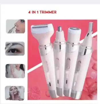4In1 Rechargeable Electric Epilator, Hair Shaver For Ladies Nose & Ear/ Eyebrow Hair Trimmer Remover - image 2
