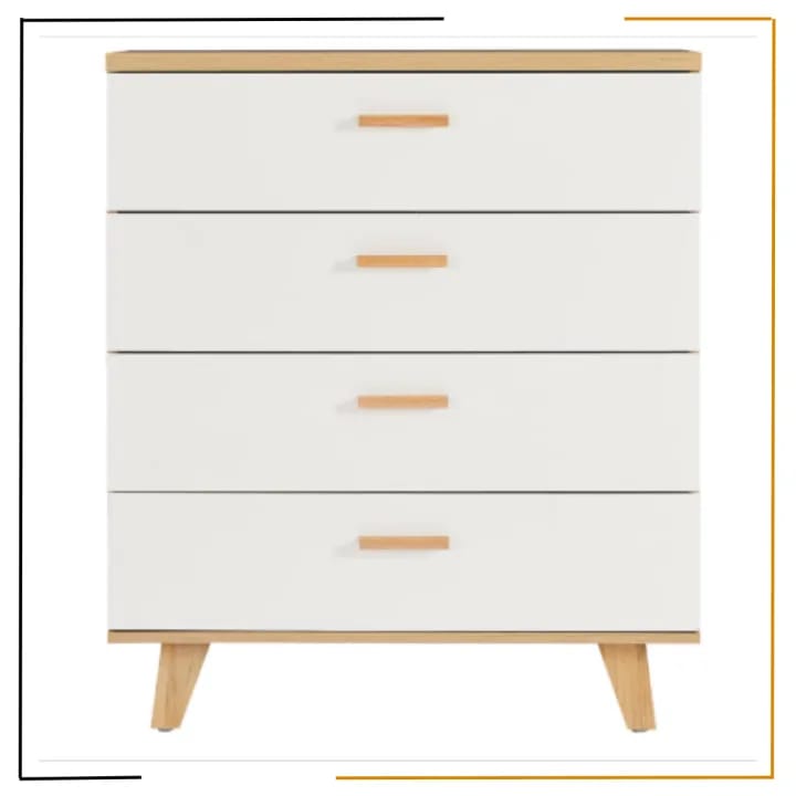 Miracles 4-Drawer Cabinet | Modern Storage Organizer for Bedroom & Living Room | Durable Laminated Board with Wooden Legs | Minimal & Stylish | Made in Nepal - image 2