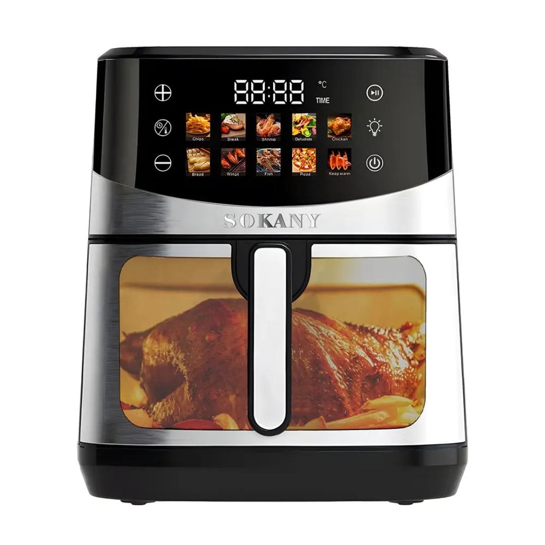 Sokany Double Heater Stainless Steel Digital Smart Air Fryer 14.5 Litre Extra Large Size Air Fryer (SK-10110) - image 3