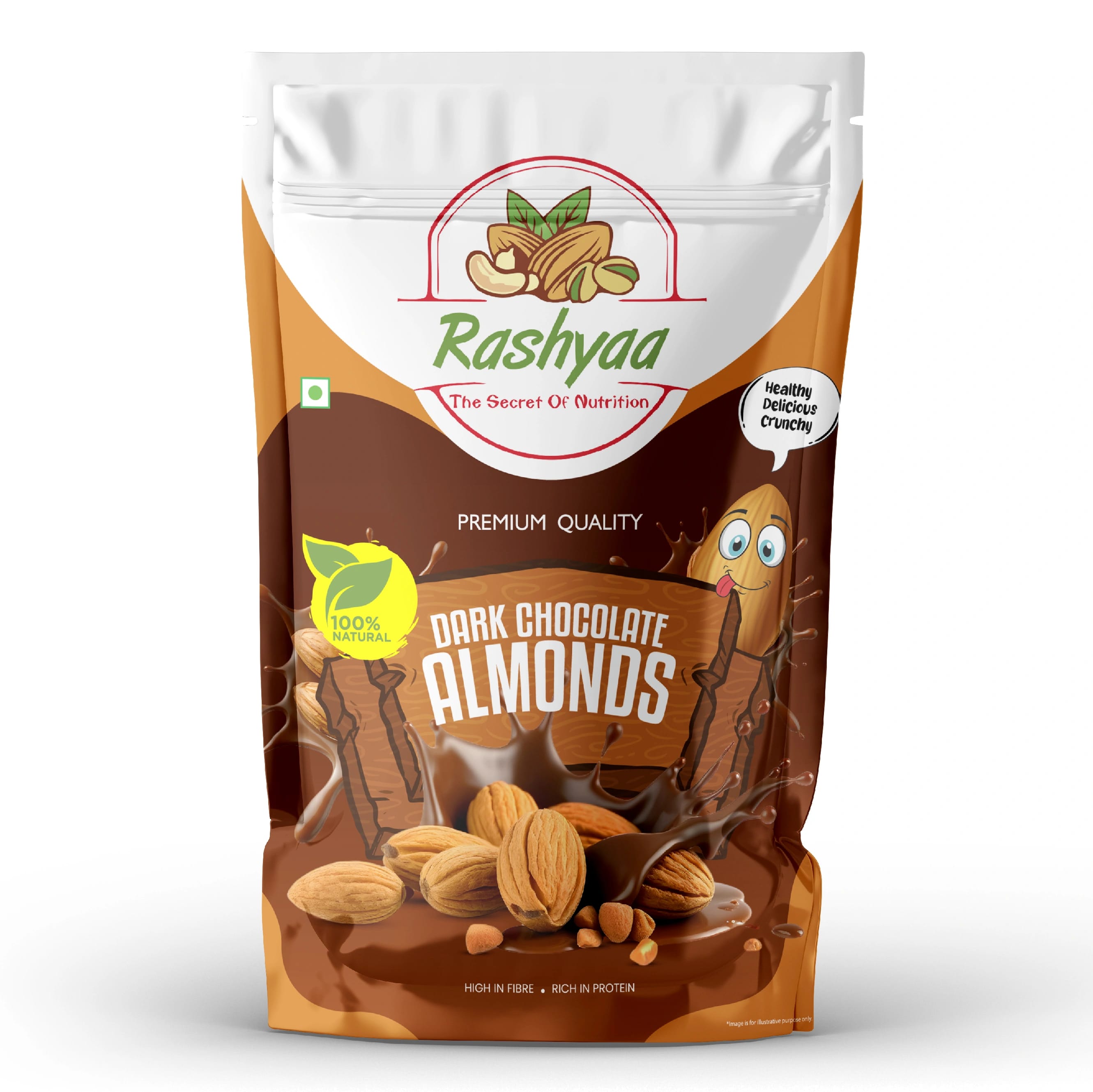 Dark Chocolate Almonds 80gm