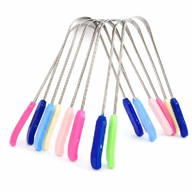 Steel Tongue Cleaner / Cleaners (Set Of 1) Multicolour For Adults & Childrens - image 3