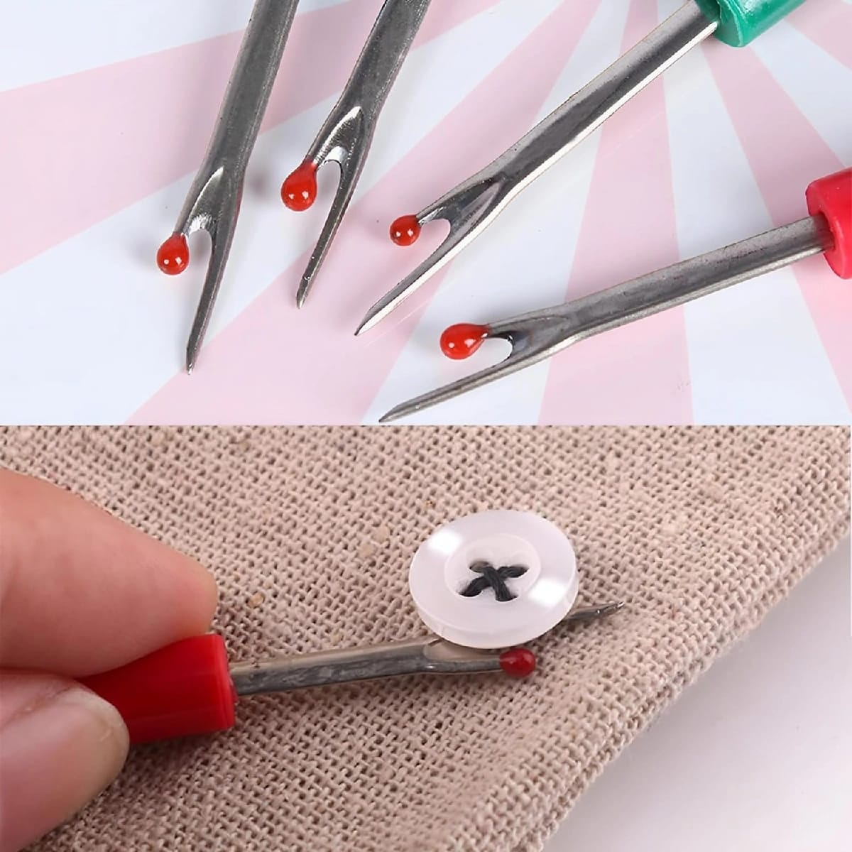 5 In 1 Sewing Tool Kit – 2 Thread Cutters, 2 Seam Rippers With Safety Caps & 1 Measuring Tape – Professional Tailoring, Stitch Cutting & Accessories For Home Sewing, Crafts - image 2