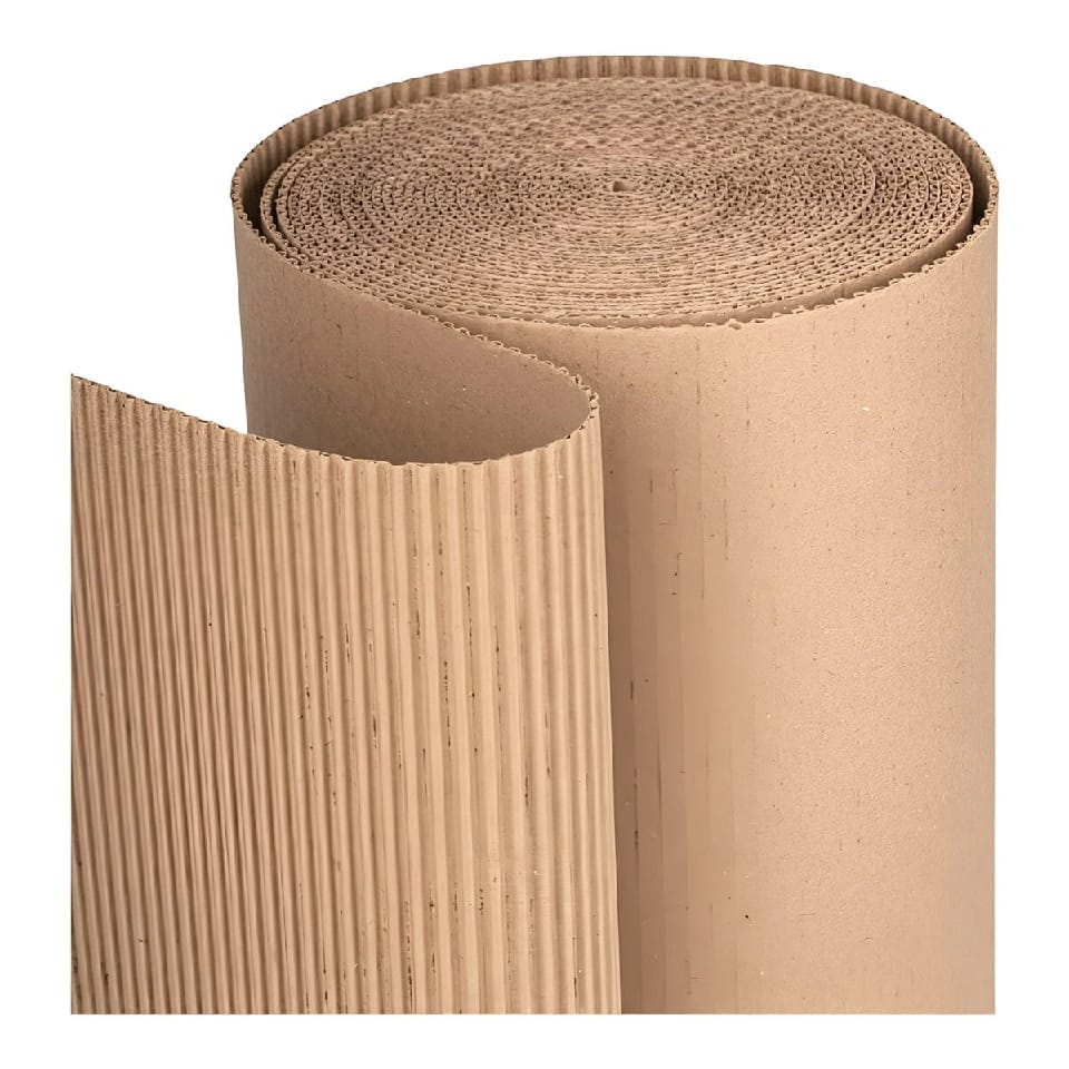 24 Meters * 120 Cm Long Roll Of Flexible Multipurpose Thick Brown Paper Corrugated Cartoon Paper Rolls, Packaging Sheets Packing Material/Materials - image 1