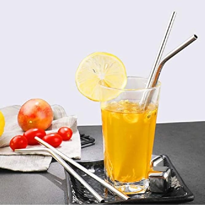 3 Pack Reusable Stainless Straws Steel - image 3